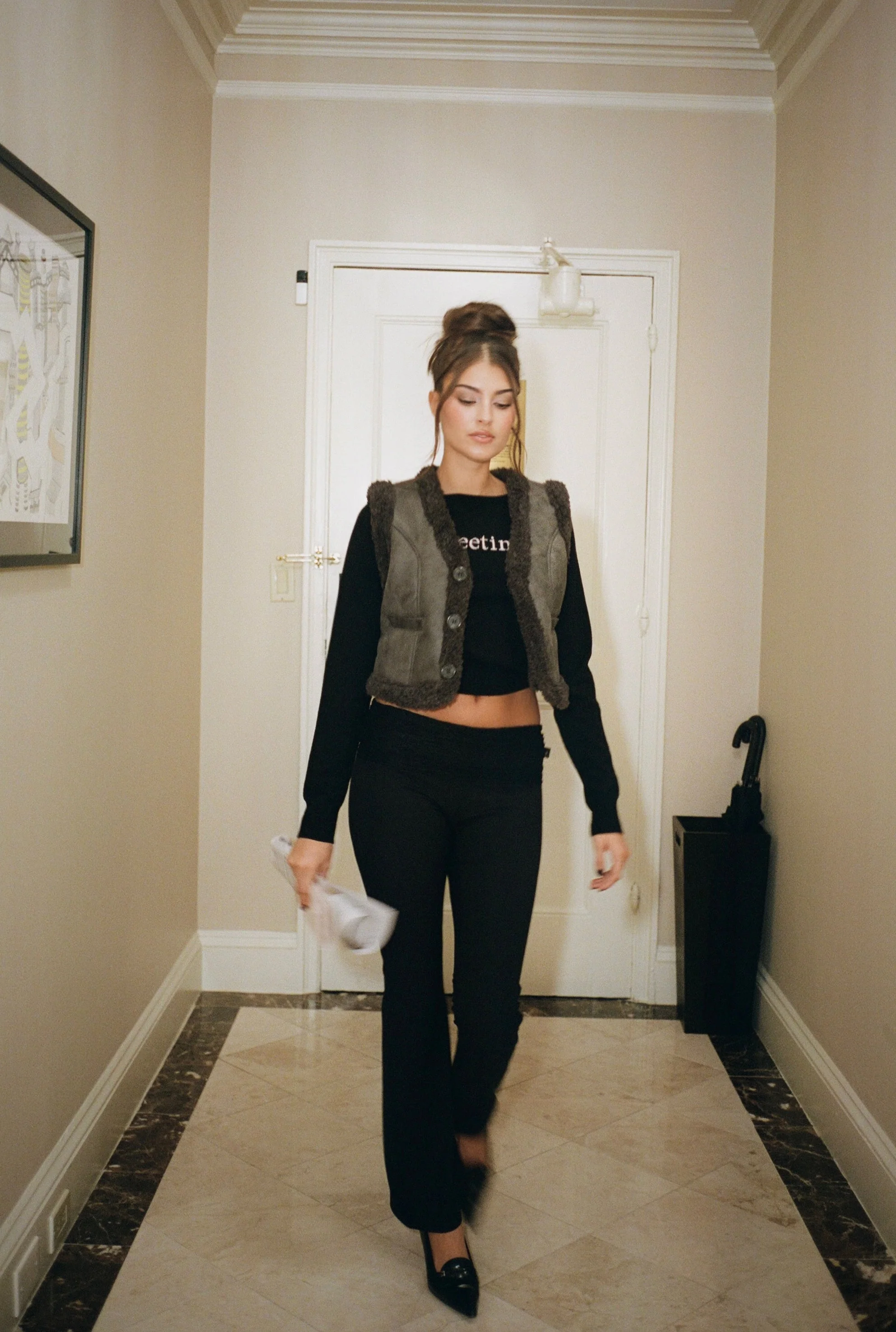 Lace combi bootcut pants - Image 5