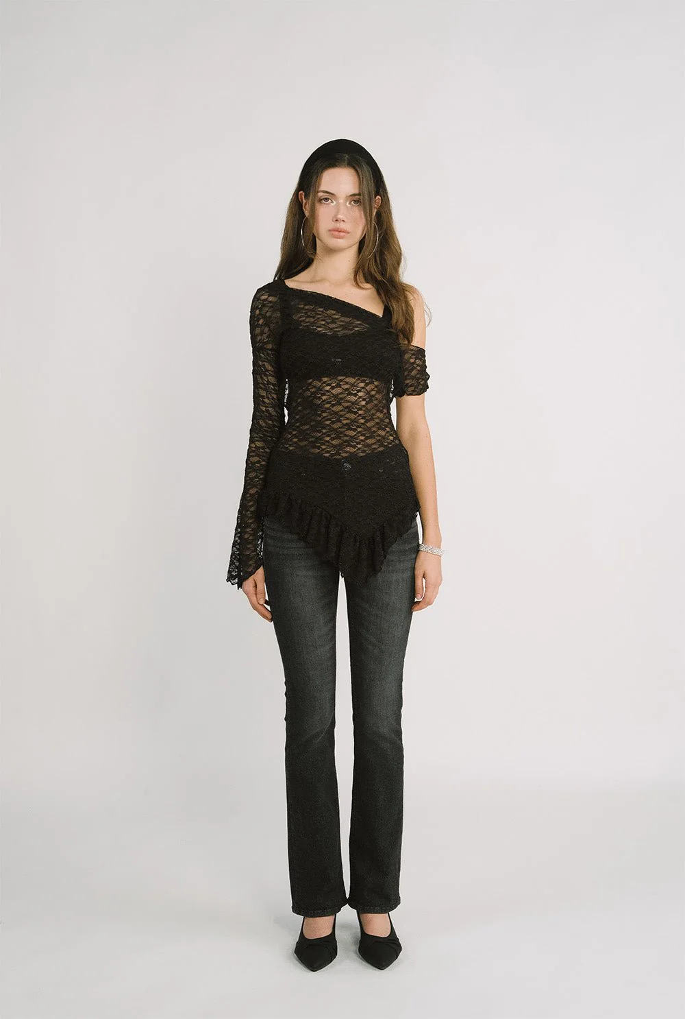 Lace drape top - Image 2