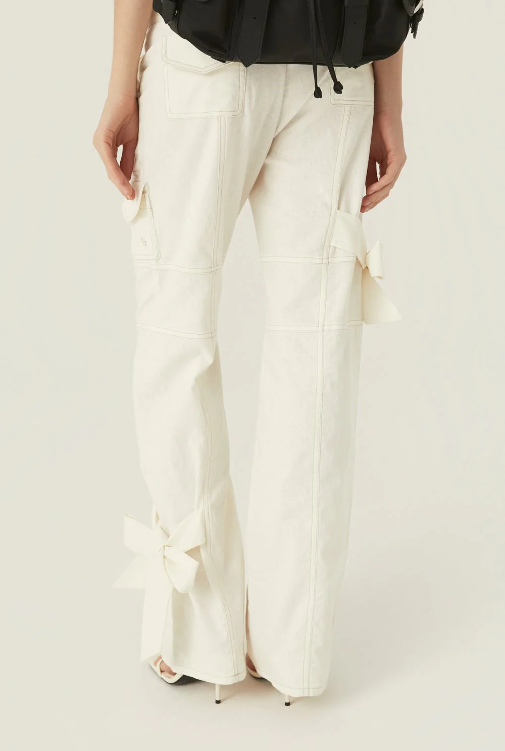 Ribbon linen pants - Image 11