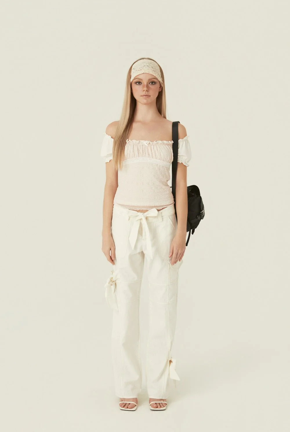 Ribbon linen pants - Image 3
