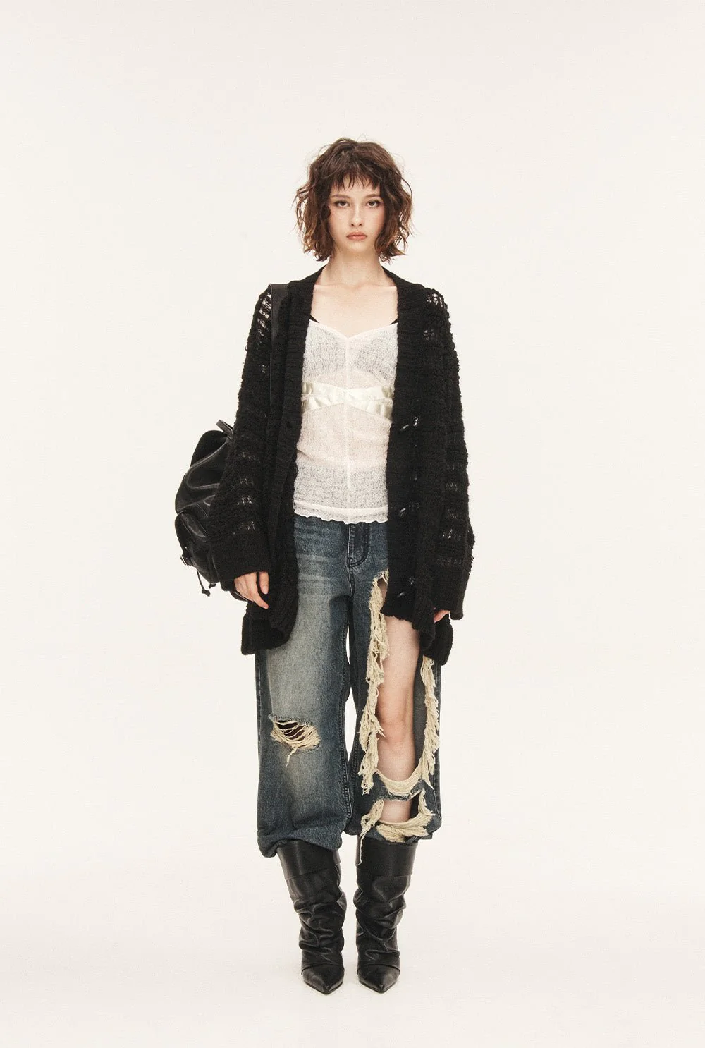 Ribbon tab jeans