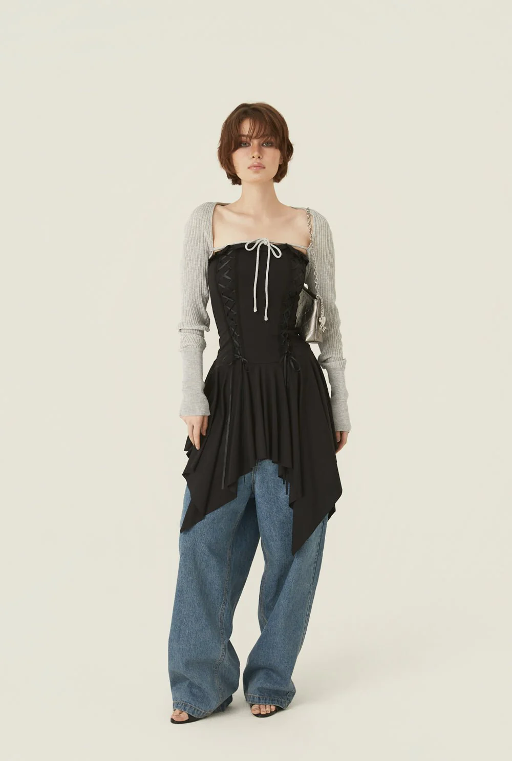 Stretch lace up dress - Image 6