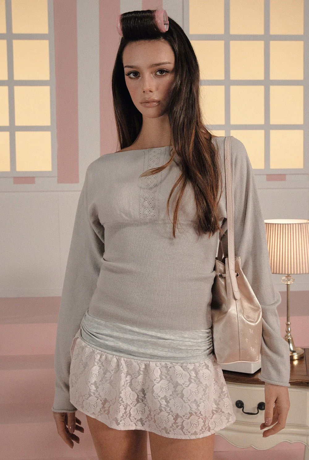 tht jacquard bucket bag - Image 8