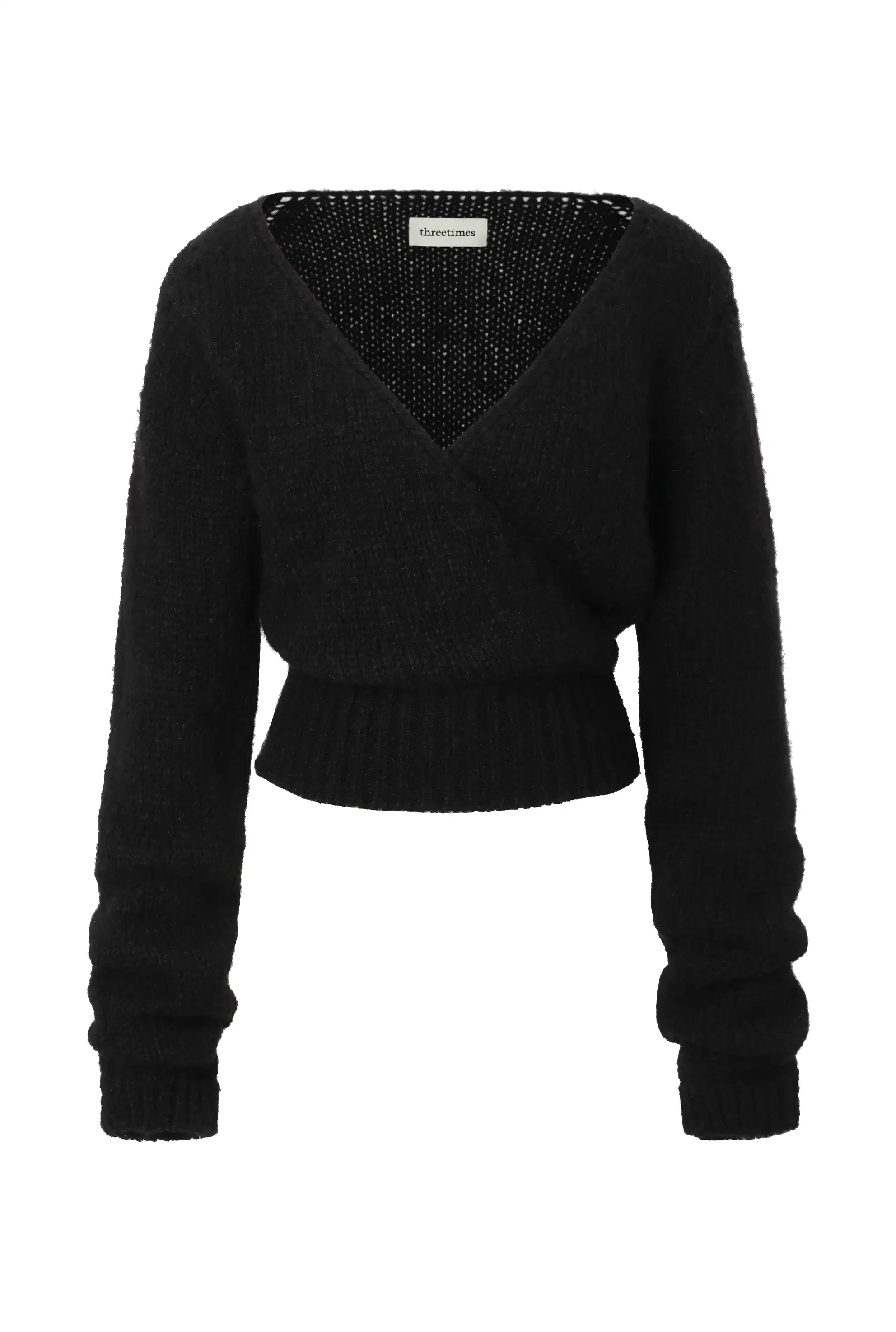 Wrap knit top